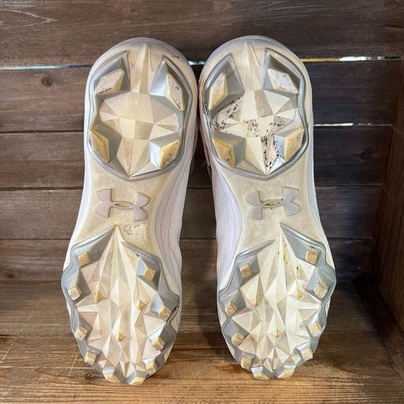 Mens Under Armour Highlight Hammer White Silver Football Cleats Shoes‎ Size 13 M main image 6